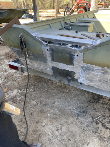 Transom rebuild and bracing