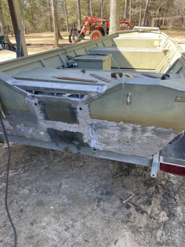 Transom rebuild and bracing