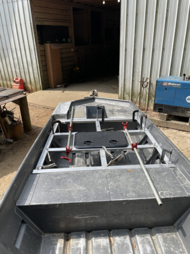 12' John Boat front deck and trolling motor mod