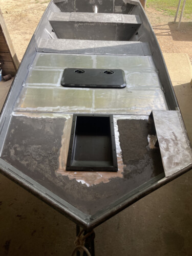 12' John Boat front deck and trolling motor mod